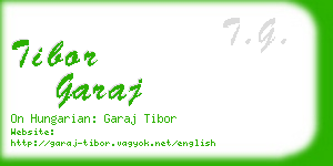 tibor garaj business card